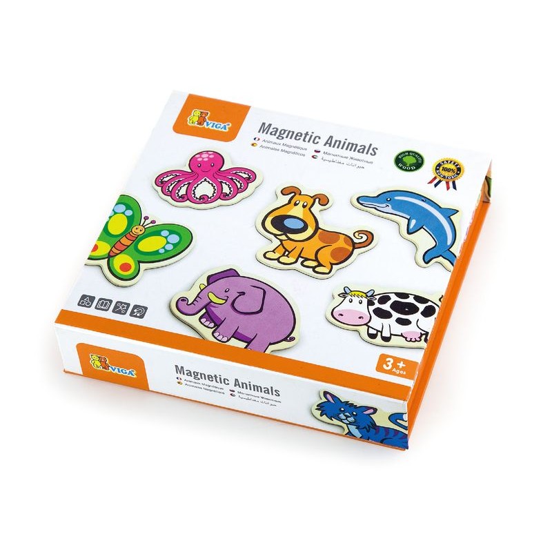 Set animale din lemn magnetice